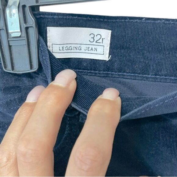 Gap 1969 Navy Blue Corduroy Legging Jean Size 32R - Picture 9 of 11